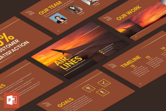 Aviation Airlines PowerPoint Template: Strategic Presentation Design for Modern Professionals