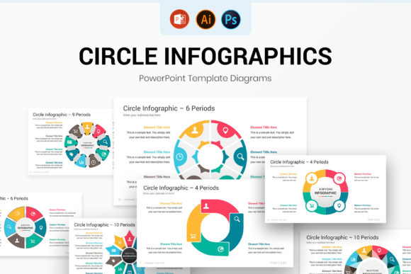 Circle PowerPoint Infographics Bundle: A Visual Tool for Data-Driven Presentations