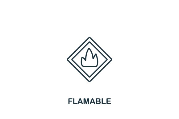 Flamable Icon: A Bold Security Collection Asset