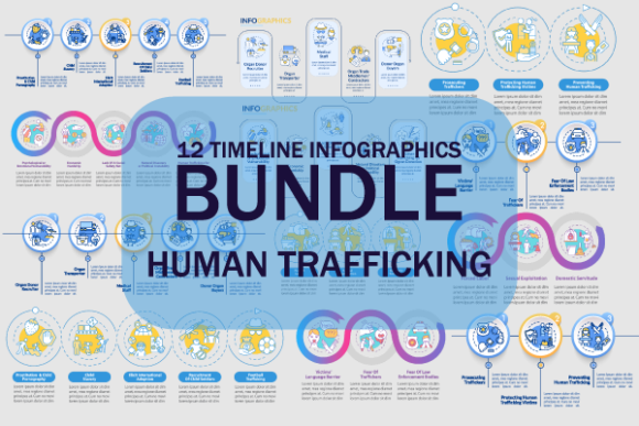 Human Trafficking Infographics Bundle: A Visual Tool for Awareness and Action