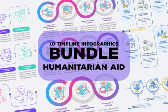 Humanitarian Aid Infographics Bundle
