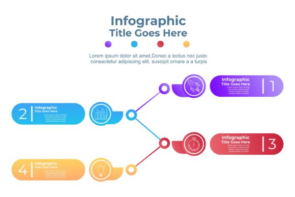 Infographics 4 Steps with Icons Design: A Flexible Tool for Visual Communication