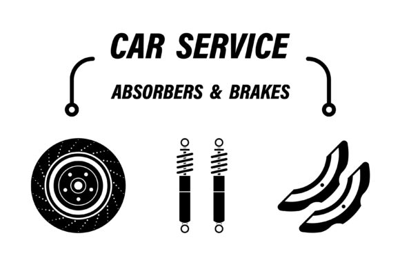 Infographics Car Repair Service Absorbers and Brakes: A Visual Guide for Designers and Brands