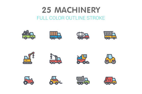 Machinery Line with Color: A Visual Toolkit for Modern Creatives and Businesses