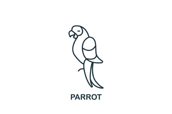 Parrot Icon: A Versatile Design Asset from the Home Animals Collection