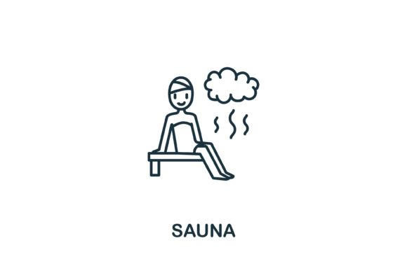 Sauna Icon for Modern Design Projects
