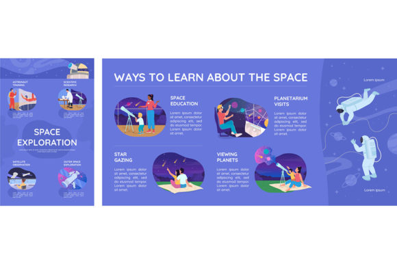 Space Exploration Vector Infographics: Visual Tools for Modern Communication