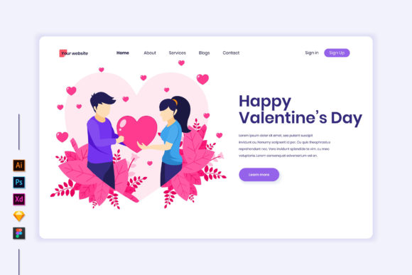Valentine's Day Flat Illustration: A Smart Choice for Modern Design Projects