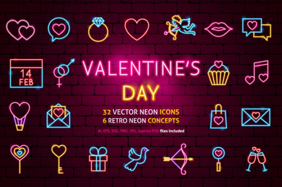Valentine’s Day Neon: Captivating Creatives with Retro-Style Glowing Electric Symbols